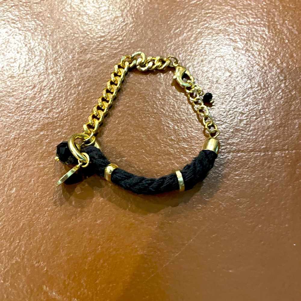 Gold/black rope bracelet
